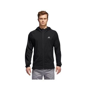 Adidas Golf Hooded Windbreaker Woven Jacket Black Size 2XL